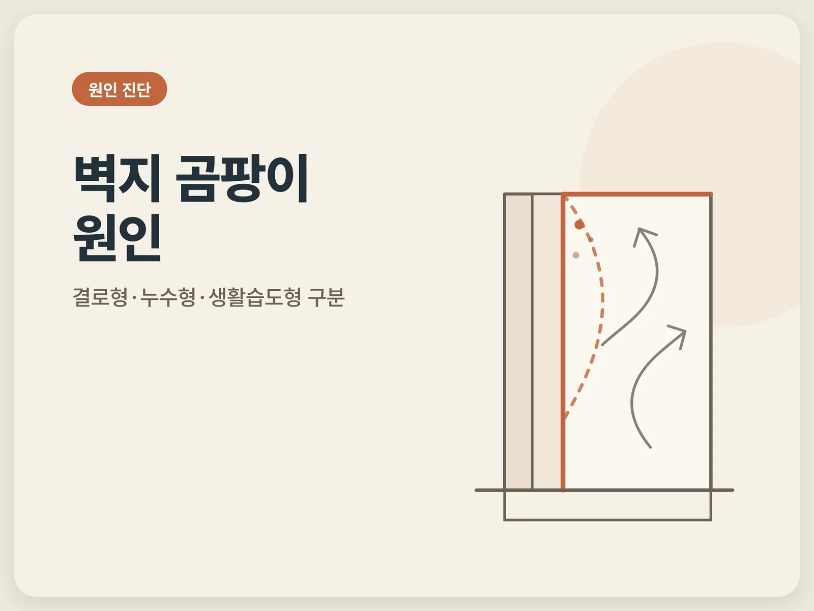 벽지 곰팡이 원인